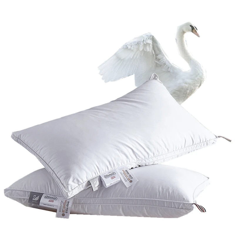 2021 Selling Custom Genuine Soft Goose Feather and 70% Goose Down Pillow Fill White Pillows Inserts