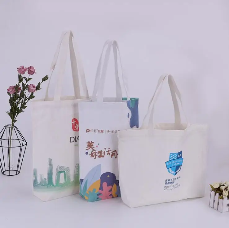 Оптовая продажа, сделанная на заказ Сумка-тоут для продуктов, многоразовая Экологически чистая сумка для покупок «сделай сам», простая хлопчатобумажная Холщовая Сумка для покупок