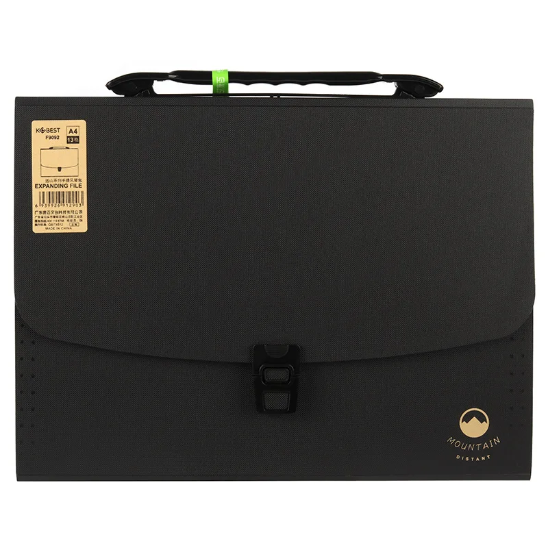Hot selling portfolio A4 students portable hand office stationery pp document expanding file folder