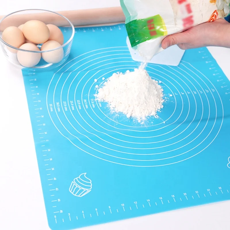 Custom Non Stick Silicone Baking Mat For Cooking Soft Bbq Pastry Oven Kneading Rolling Dough Baking Sheet