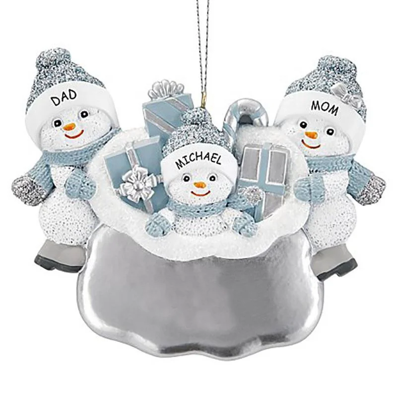 family snowman ornaments