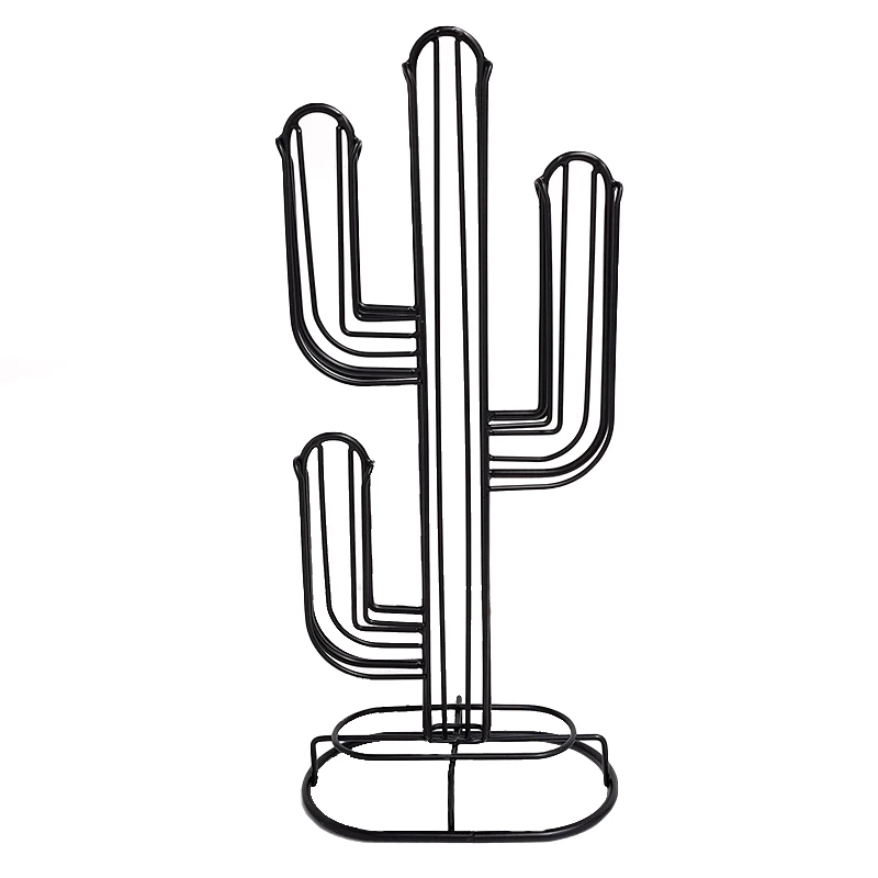 Metal Wire Cactus Coffee Capsule Pod Holder Storage Rack Stand