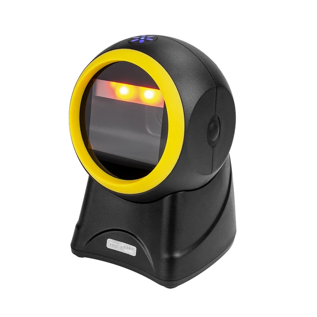 Fast Reading Plug and Play Scanner USB Wired CMOS 2d Desktop Omnidirectional Handsfree Scanner For Supermarket Mall Store