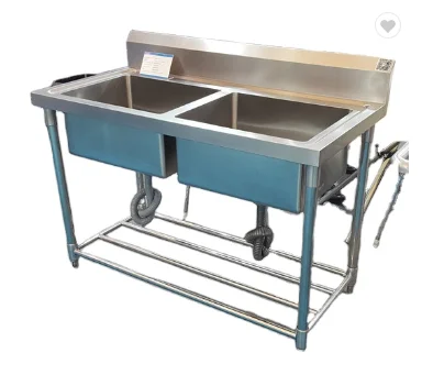 Factory Directly Stainless Steel Hospital Sink Kitchen Basins / Free Standing Industrial Stainless Steel Kitchen Sink