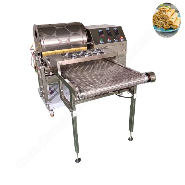 Stainless Steel Spring Roll Skin Machine 35cm 2 Heads Commercial Corn Tortilla Making