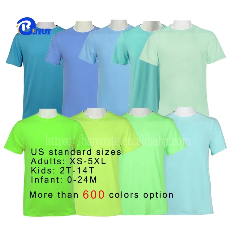 BUYUT Orange polyester t shirts ready to ship halloween holidays blank unisex shirts for DIY sublimation print