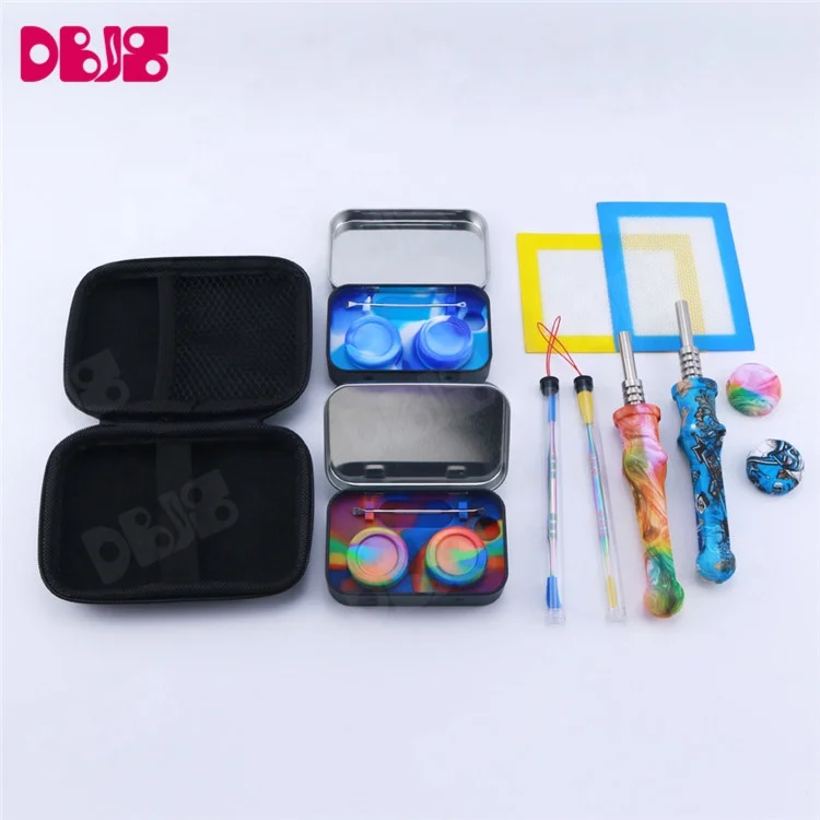 Dabs титановая горелка для ногтей, стеклянные трубки для сорняков, силиконовая курительная трубка