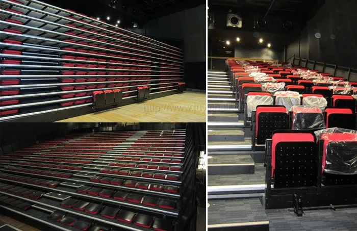 JY-780 high level theatre vip chair telescopic retractable bleacher seat seating system