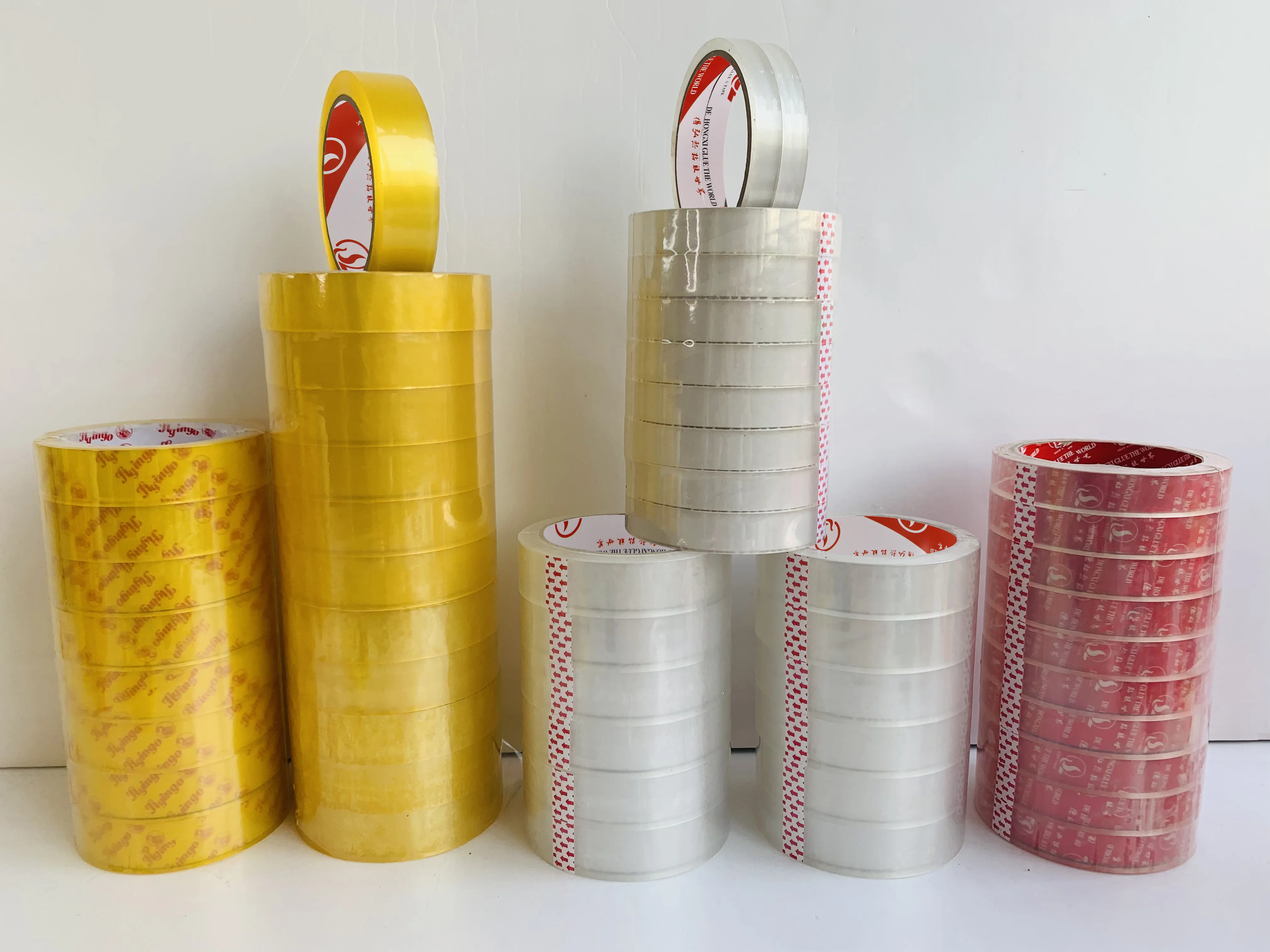 water base water -proof high quality  Factory supply Custom OPP acrylic clear, Yellowish color office Stationery adhesive tape