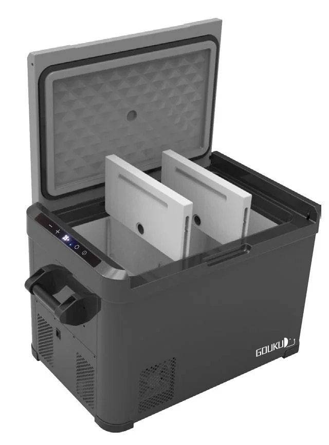 GOUKU 40L Car Cooler Box Cup Freezer Fridge Portable Refrigerator Electric 4L Cooler Warmer Portable Car Fridge For Travel