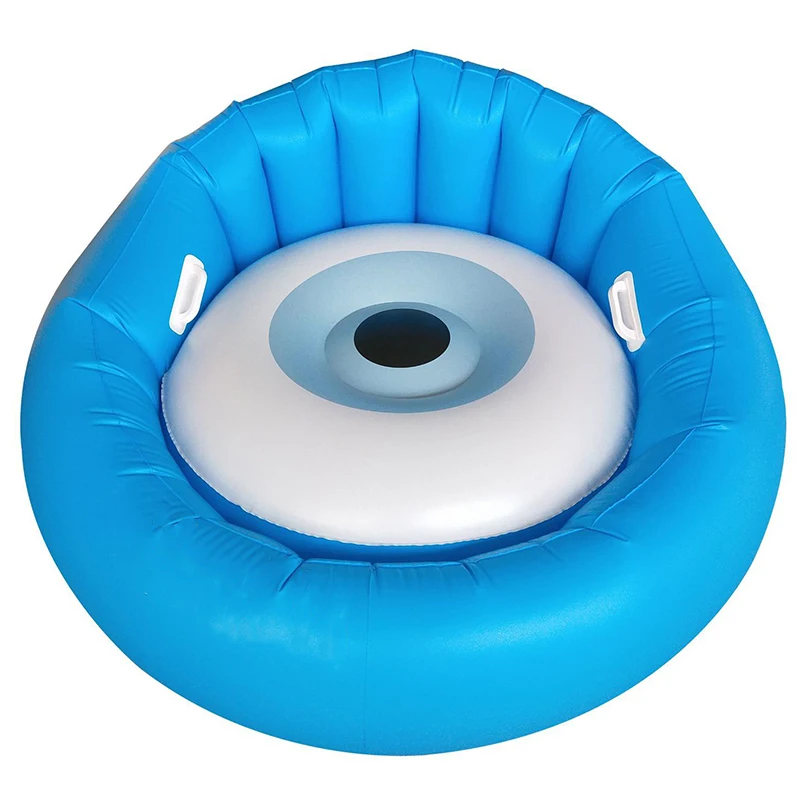 BS-g 120*120*78CM PVC inflatable eyeball printing water floating row sofa PVC inflatable floating drainage on the recliner chair