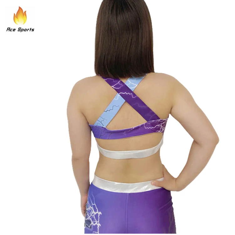 Ace Sports Top Quality Cheer Bras ForGirls High Impact Padded customized cheerleader cheer training wear in best price
