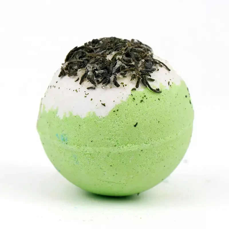OEM Msds/100% Natural Effervescent Essential Oil Green Tea Bath Bombs Flower Bath Bombs