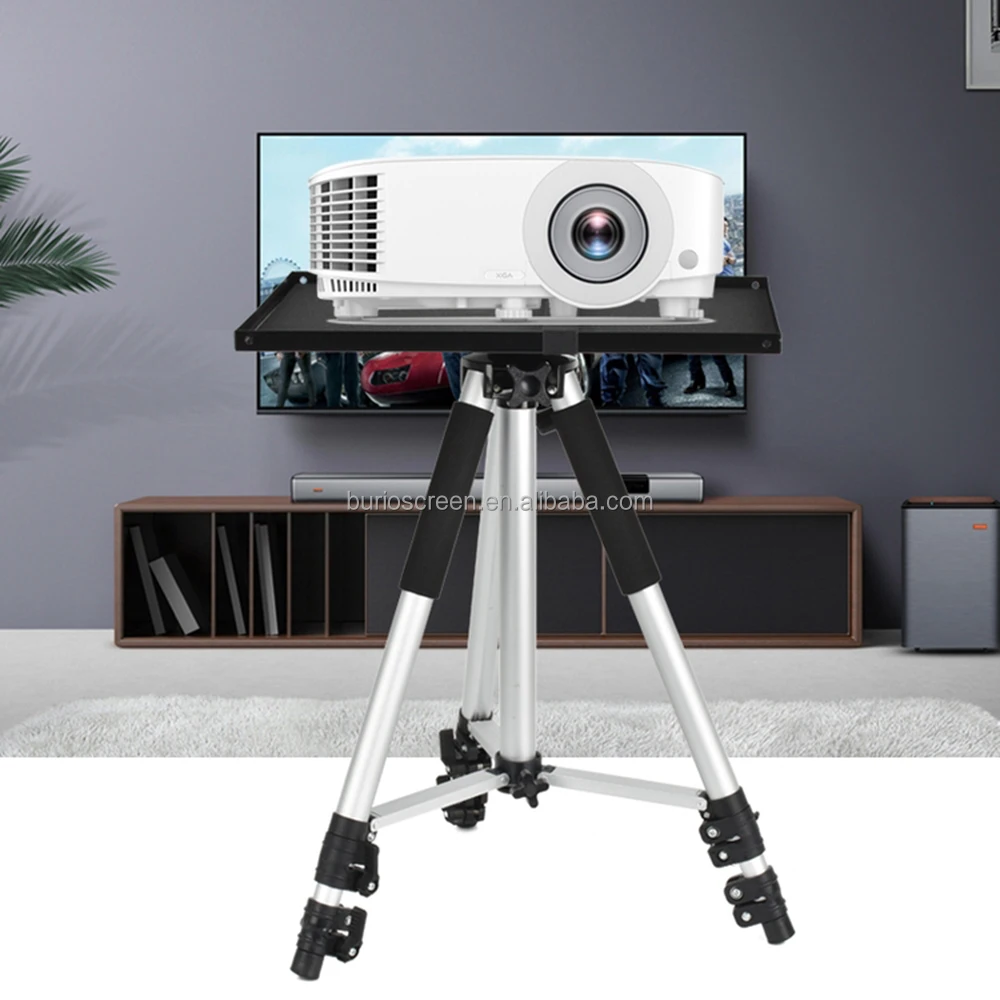 round tube projector tripod stand professional foldable projector laptop floor stand tripod for office home