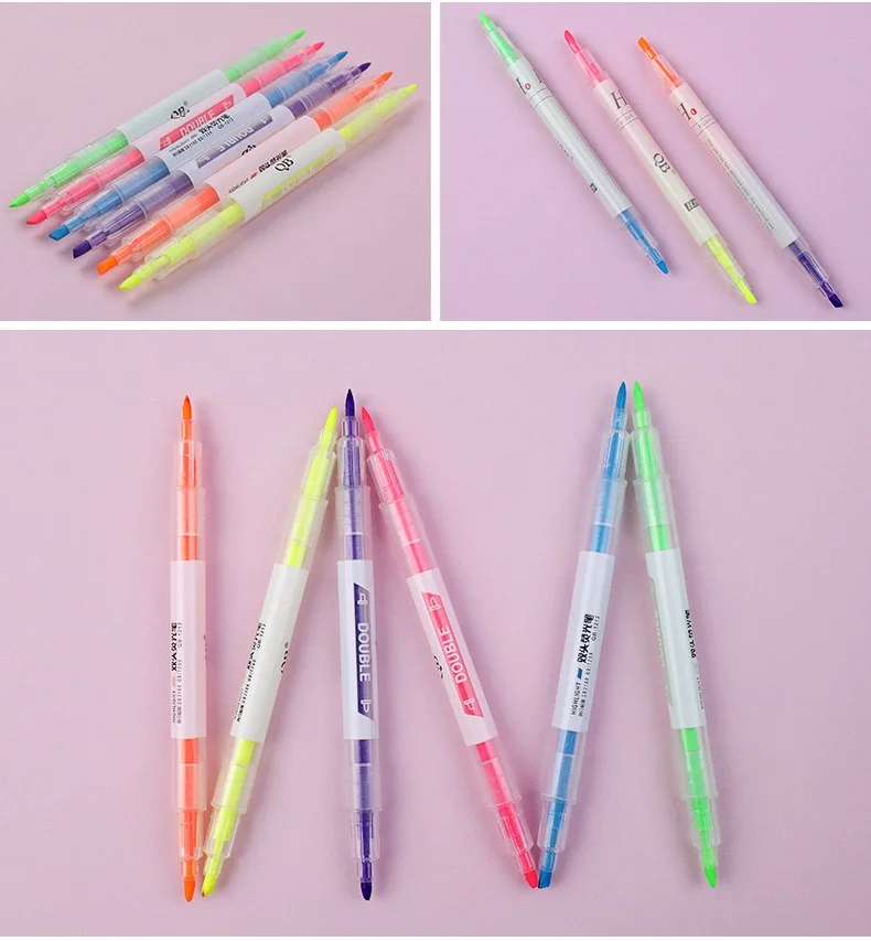 
Top manufacturer highlighter pen 6 colors indelible markers students fluorescent highlighter marker 