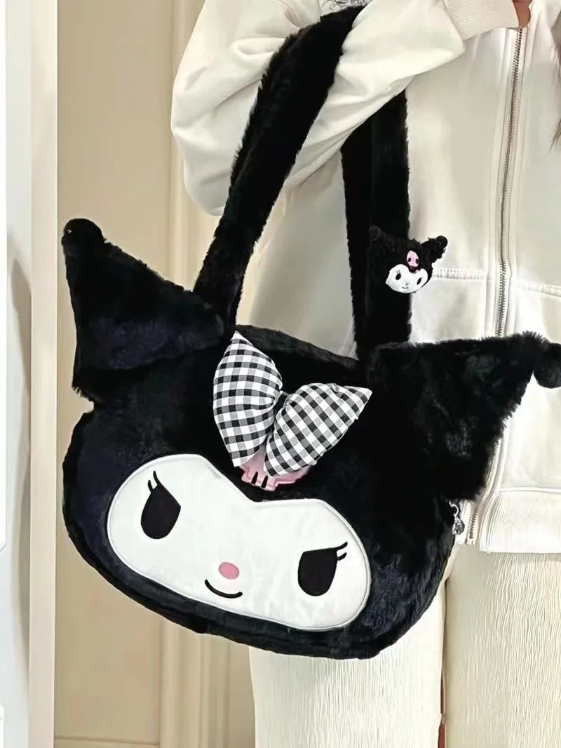 Wholesale Japanese New KT Cat Cinnamon Cartoon Large Capacity shoulder Bag Melody & Kuromi Stuffed Plush Toys Bag and Backpack