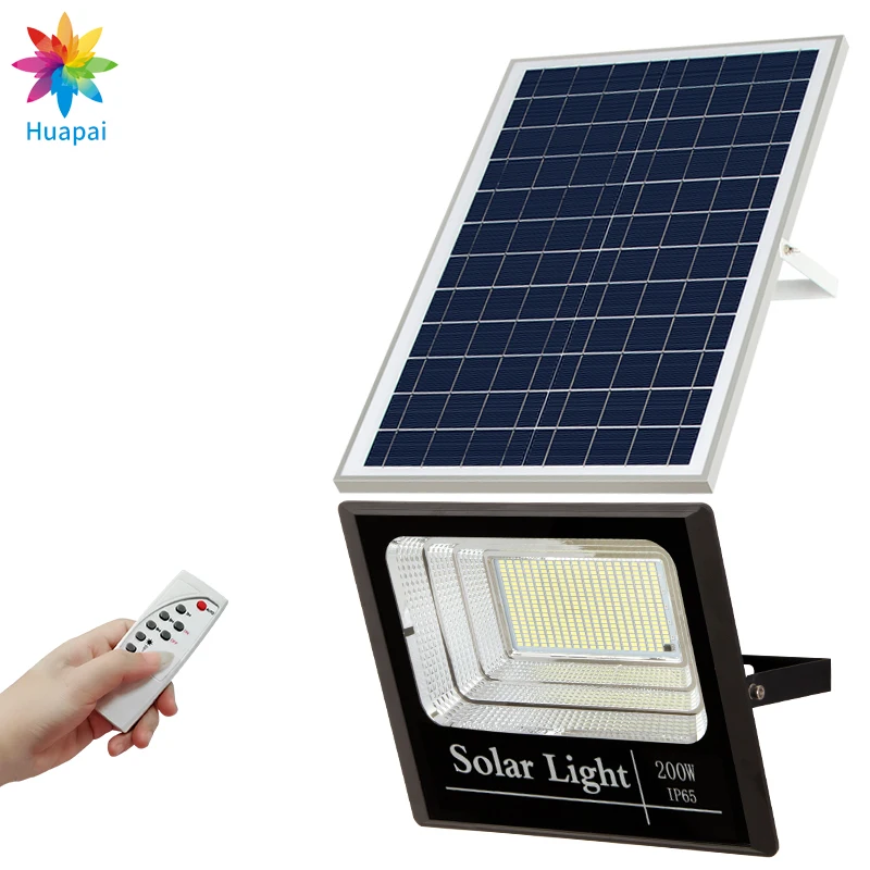HUAPAI Fashion Design Die Casting Aluminum Ip65 Waterproof Outdoor Smd 25W 40W 60W 100W 200W Solar Led Floodlight