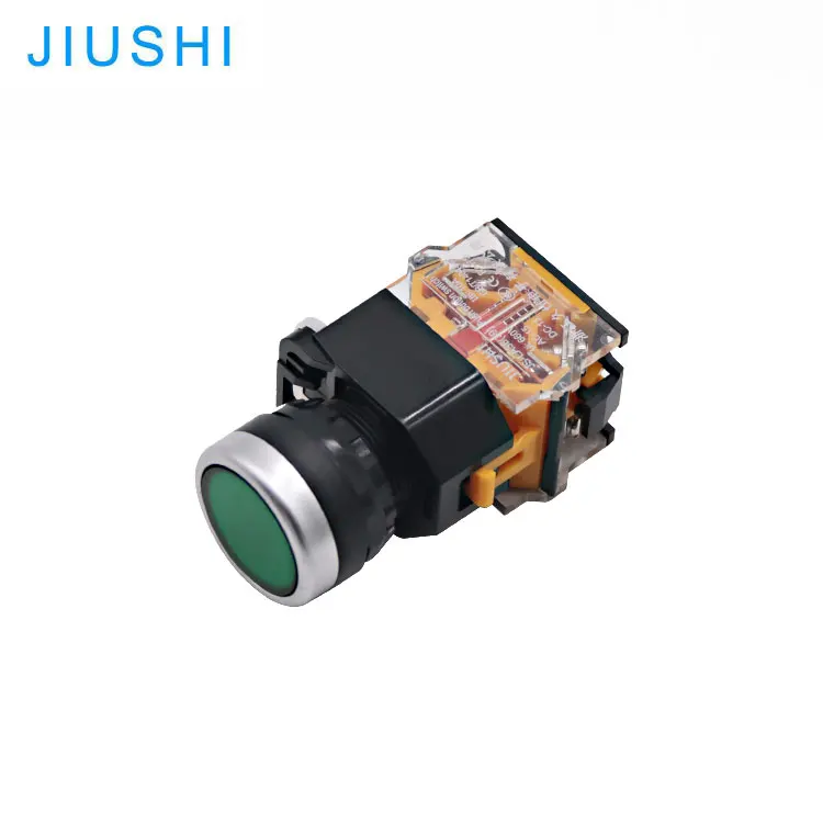 LA38-11BNZS latching push button switch 22mm flat head with the lock red green yellow blue white black