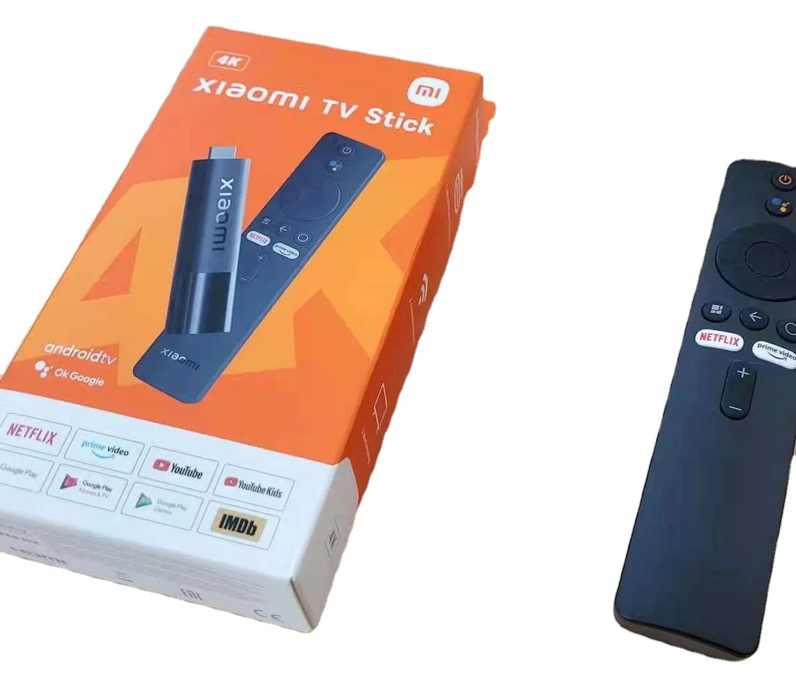 2022 New Xiaomi Mi TV stick 4K  Global Version HDR Android TV Streaming Media Player Google Assistant Remote Smart Mi TV box