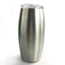 USA Warehouse Stocked 15oz 20oz 25oz Footy Tumbler Cups 304 Stainless Steel Football Shape Coffee Tumbler with Lids and Straws