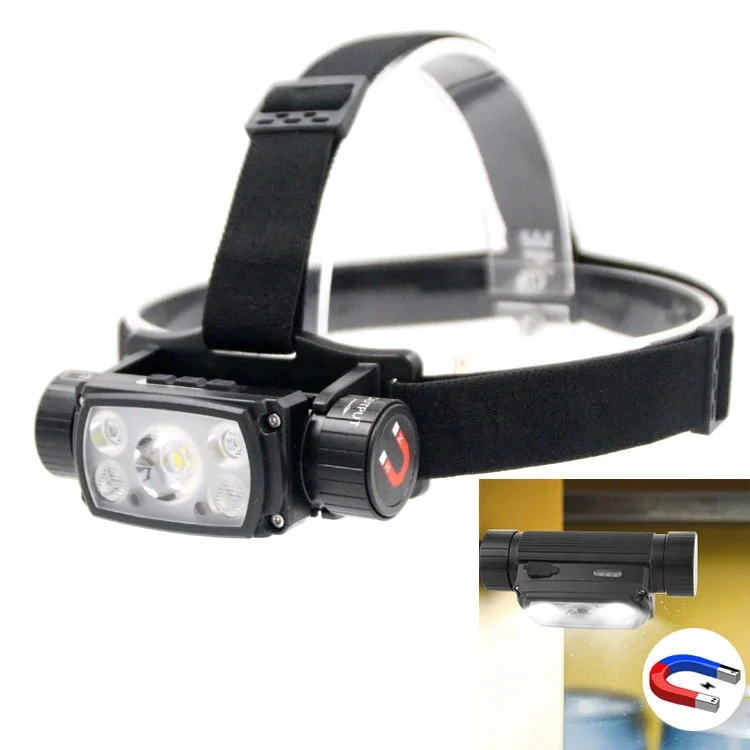 800 Lumens Head torch Super Bright red Light Power bank led magnet headlamps USB Rechargeable Headlamp with sensor (1600621115538)