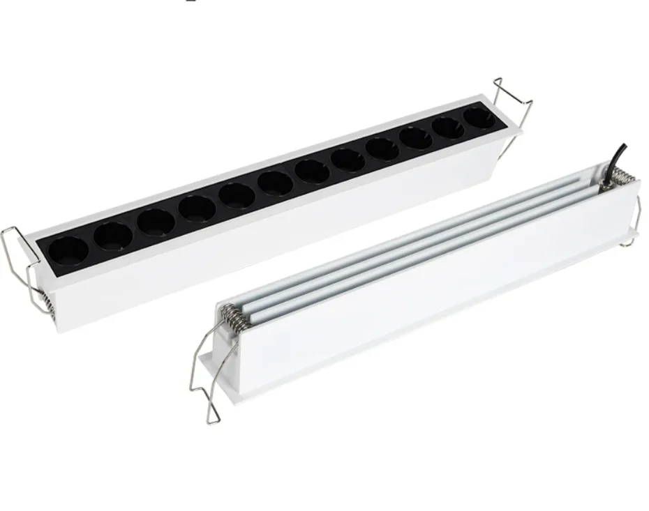 RL034550-12 8W 15W 24W office home anti-glare multiple heads wall washer rectangular recessed led linear grille downlight
