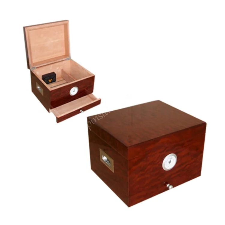 Роскошный мужской подарок с логотипом на заказ, многослойная Подарочная коробка для сигар с высоким глянцем и опухолью из кедра, Подарочная коробка для сигар большой вместимости