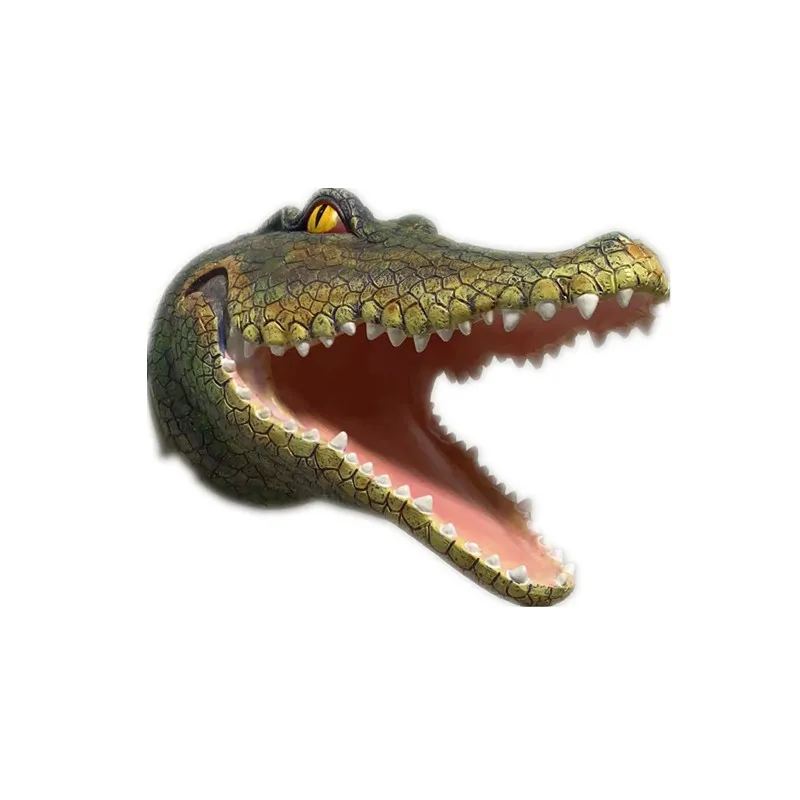 Nanwei Resin Wall Hanging Animal Crocodile Alligator Head Headphone Handbag Holder