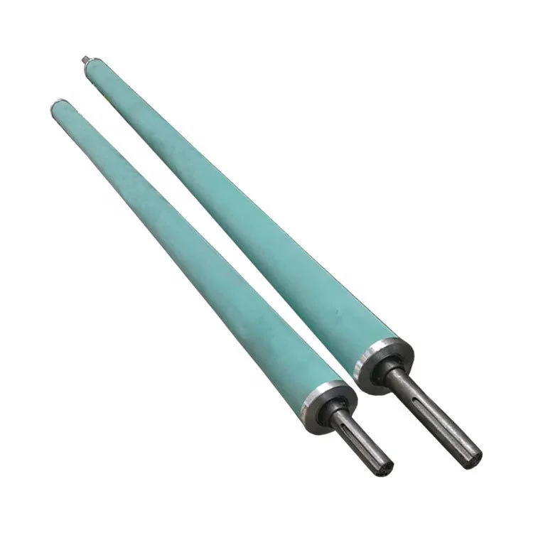 Custom Nr Nbr Rubber Coated Roller Nonstandard Polyurethane Transmission Rollers Precision Urethane Ss Shaft Oem Roller Printer