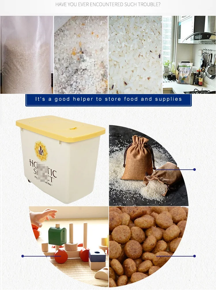 Plastic Dog Food Bucket Sealed Large Grain Storage Bucket Pet Storage Bucket Sealed Barrel Packed Household Super Large Moisture