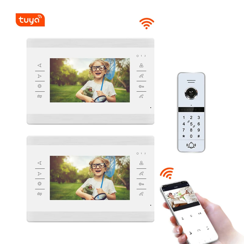 Tuya smart sip ip видеодомофон домофон дверной звонок мобильное приложение Код управления разблокировкой с картой и отпечатком пальца