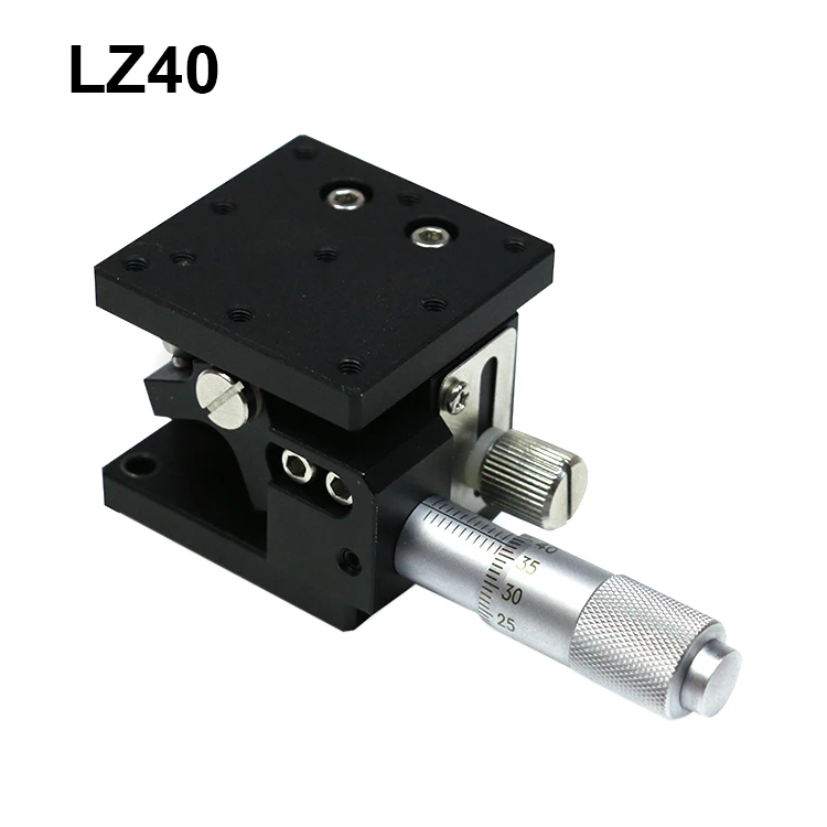
Factory Price High Precision Lz40 Z Axis 40*40mm Manual Displacement Platform Linear Stage Adjustable Sliding Table 