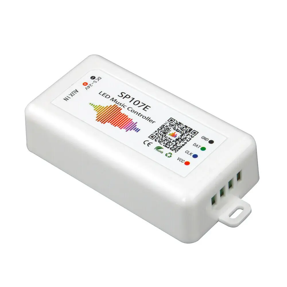 SP107E DC5V-24V Music LED Controller full color RGB SPI Control by phone APP for 2812 2811 1903 LED Strip Light Tape