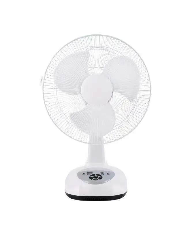 2023 promotion 12/14/16 inch rechargeable fan with brightness LED light table fan