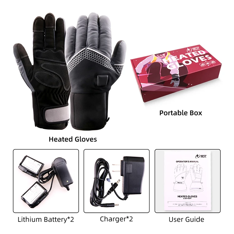 heating limited ski wire for gloves long hand glove heated leather motorcycle electric hand heating gloves