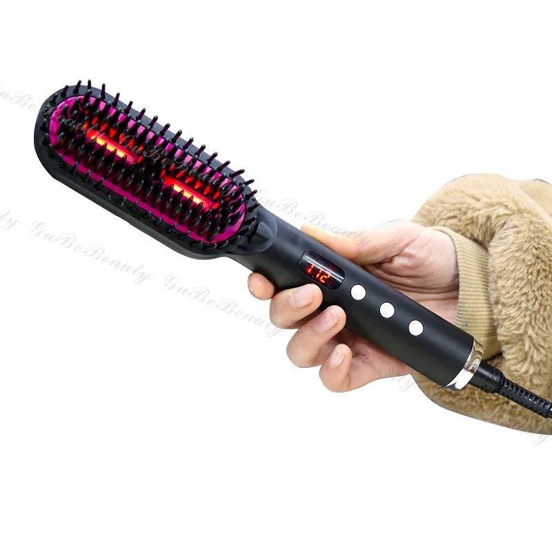 Gubebeauty AMZ hot best hair straightener brush hair straightener comb hair straightener for homeuse with FCC