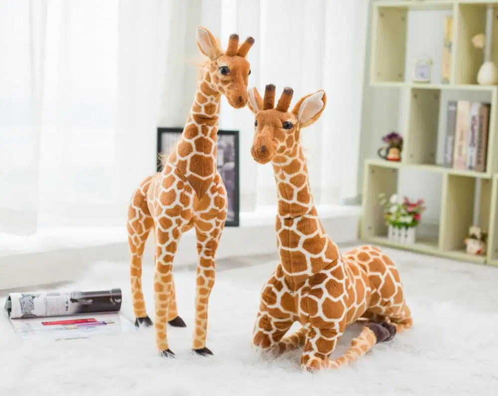 Cute Stuffed Animal Dolls Soft Simulation Giraffe Doll High Quality Birthday Gift Kids Toy Huge Real Life Giraffe Plush Toys