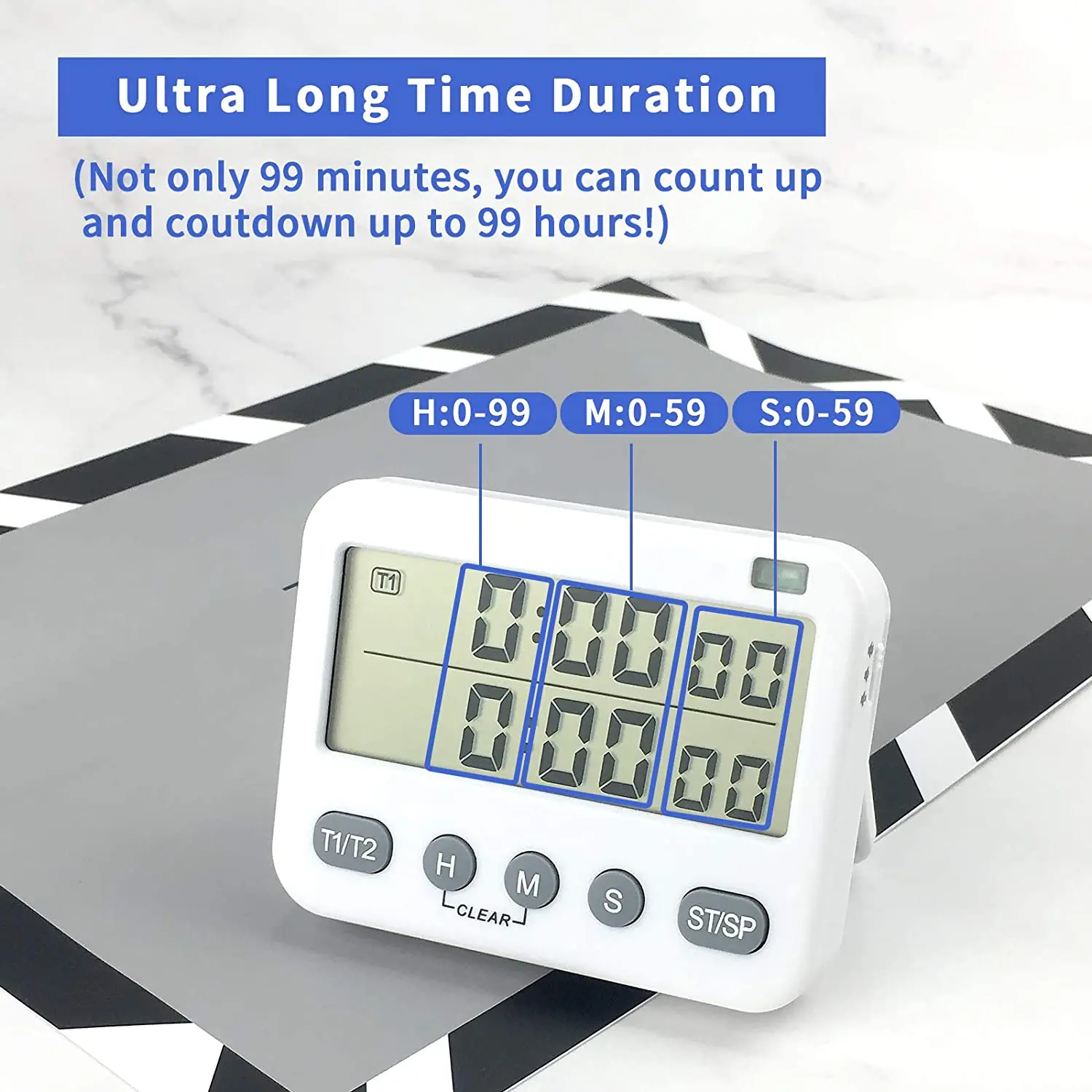 30 mins work 5 minutes play timer 2 in 1 study timer large digital display