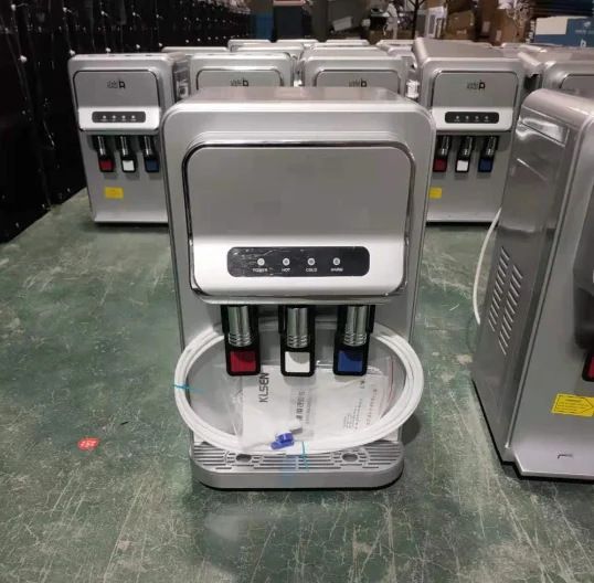Hot warm and cold pipeline/gallons bottle counter top water dispenser with filter system