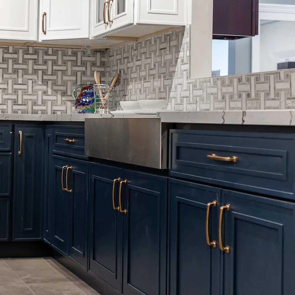 Modern Shaker Solid Melamine MDF Plywood RTA Kitchen Cabinets American Standard PVC Door Sink Panel Building Projects Wholesale