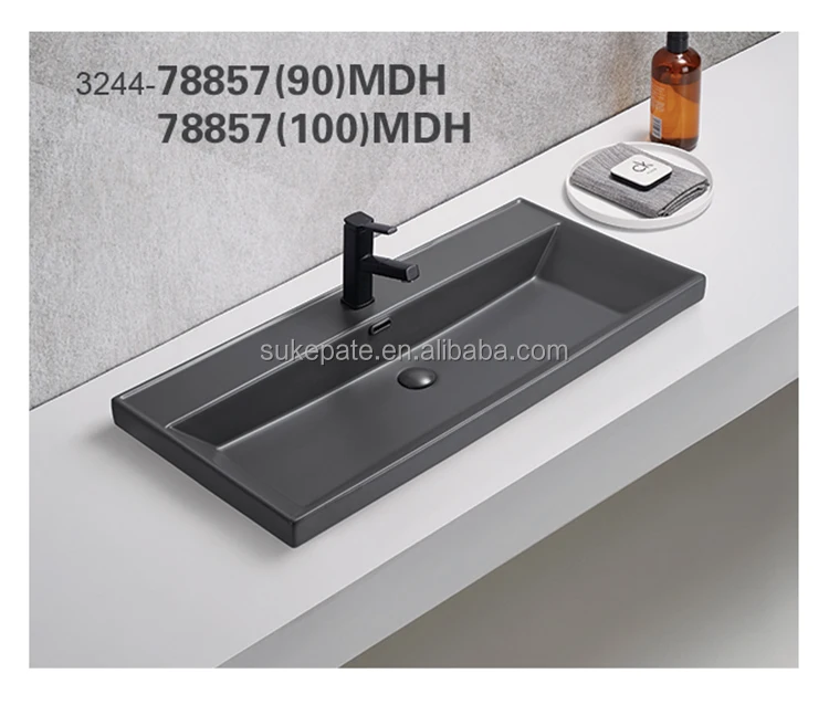 Hotel bathroom vanity sink washing basin rectangular cabinet basin European lavatorio vanity top countertops bathroom sink