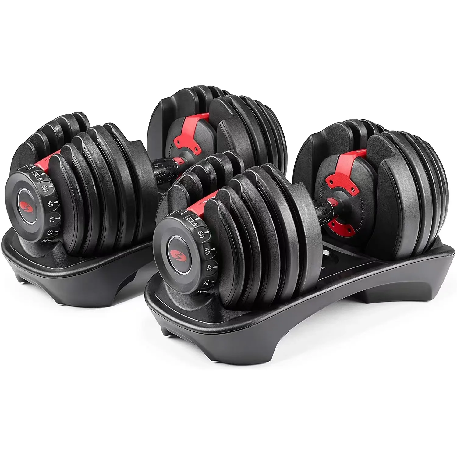 Factory wholesale Adjustable Dumbbell sets 10-50kg Multi weight Options weighted Dumbbell with Anti-Slip Nylon Handle