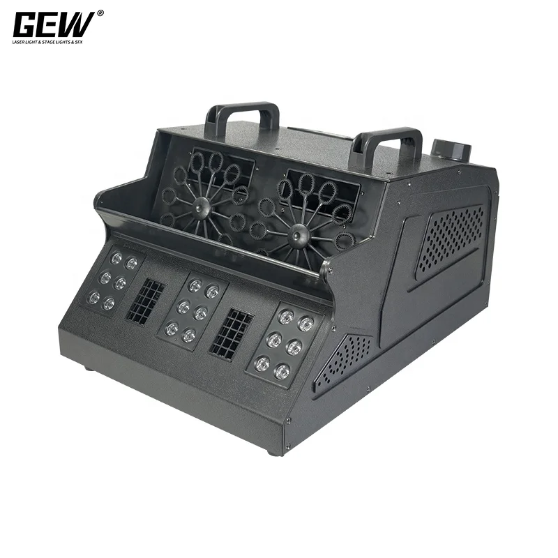 GEVV Hot Selling Stage Effects DMX 512 LED RGB Double Head Smoke Bubble Machine For Party Wedding Stage Show