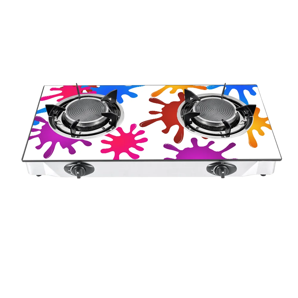 Взрывозащищенная стеклянная пропановая газовая плита с 2 горелками варочная панель автоматические плиты зажигания станция LPG