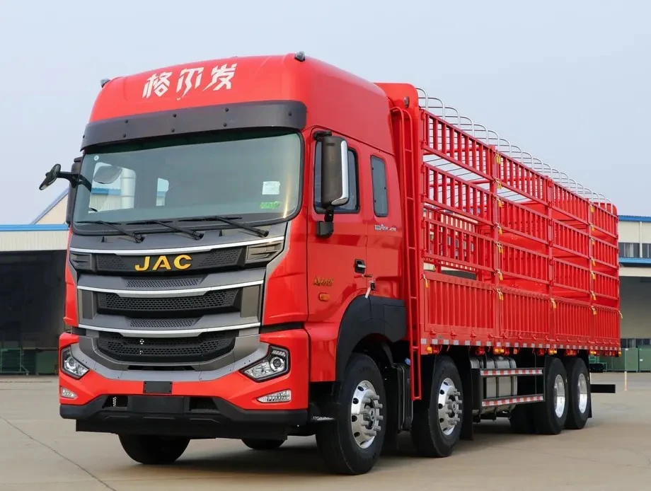 China Brand JAC  Cargo Truck 490hp 8x4 Fence Lorry Truck Euro VI Auto Transmission Dumper Truck for Sale