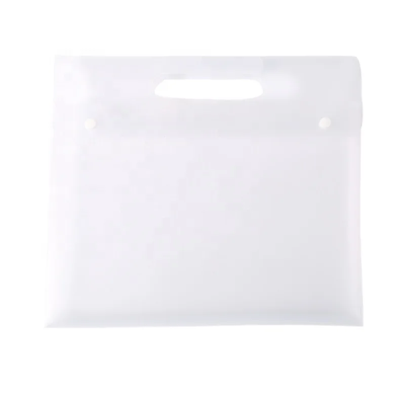 A2 A3 A4 Size Waterproof Document File Clear PP Plastic TWo Snap Button Envelope Document Bag school bag