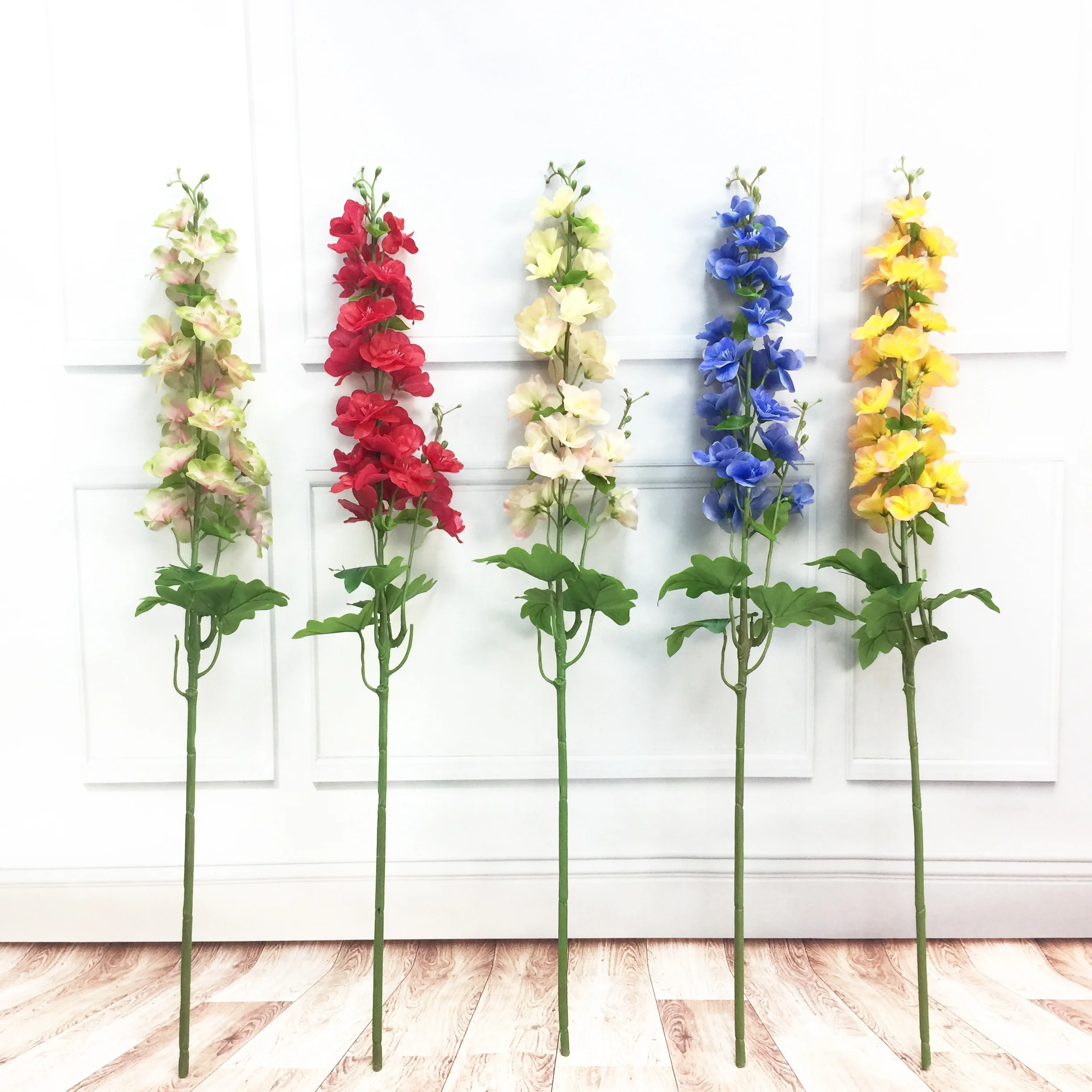 High Quality Artificial Flowers One Stem Artificial Delphinium For Home Wedding Office Restaurant Decoration