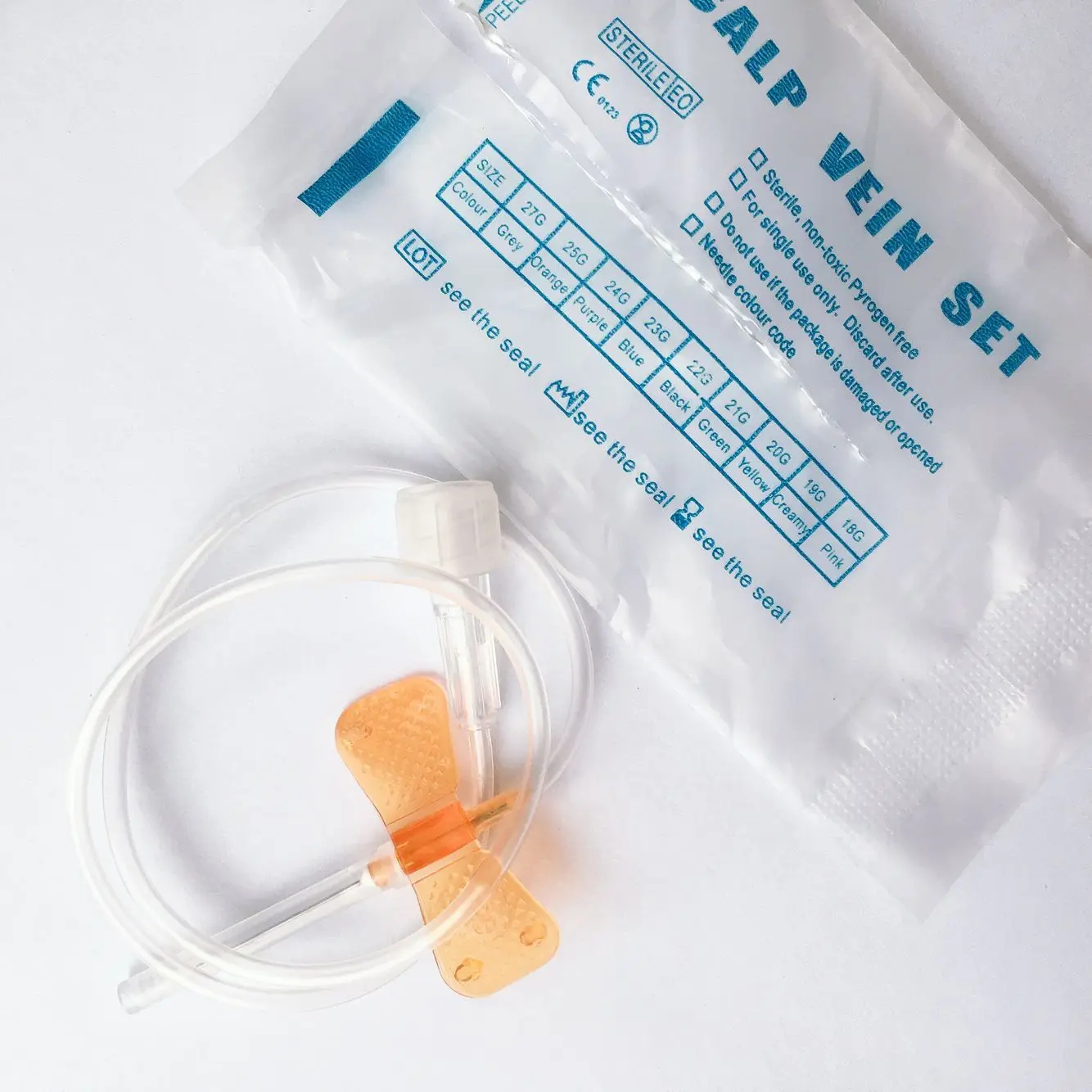 Medical Supplier Cheaper price different size made in china Scalp vein set use together with