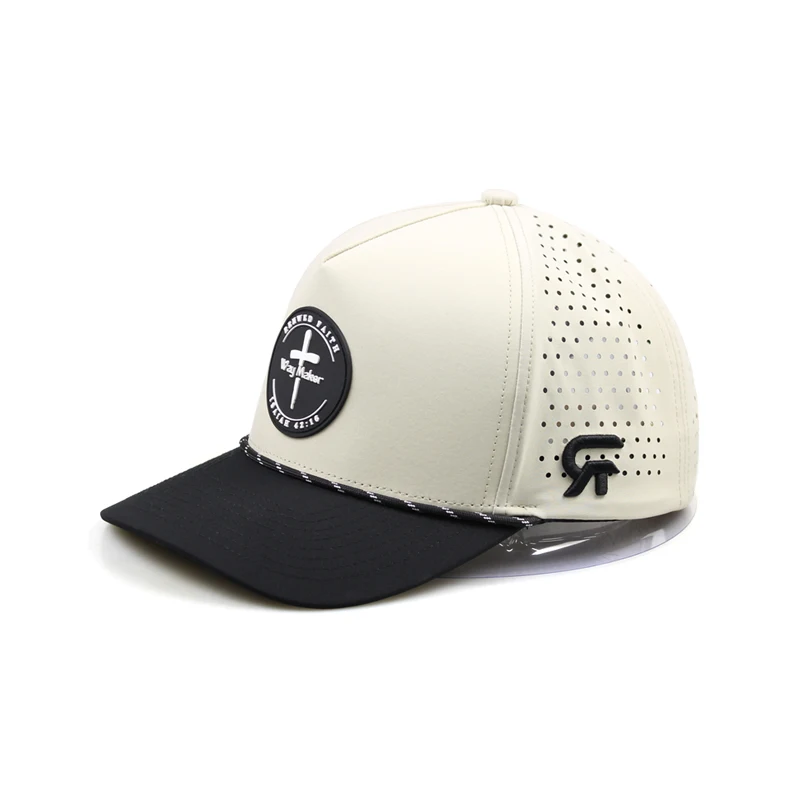 Luxury Structured 5 Panel Snapback Trucker Cap Structured Rope Hat Custom Embroidery Hat Two Toned