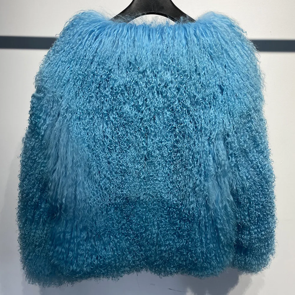 Classic Real Mongolian Fur Coat Ladies Short Genuine Lamb Wool Fur Jacket For Women Sheep Fur Overcoat